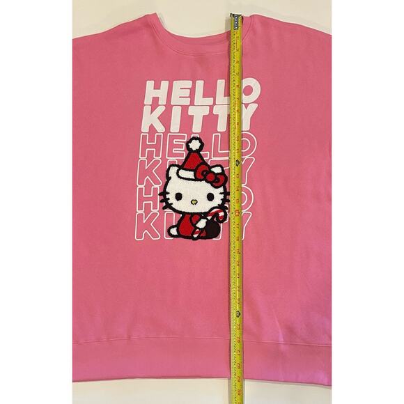 New Hello Kitty By Sanrio Christmas Crewneck Pullover Sweatshirt Size 2XL Pink - Picture 8 of 9